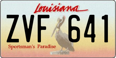 LA license plate ZVF641