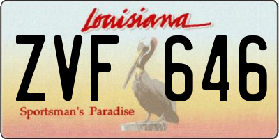 LA license plate ZVF646