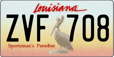 LA license plate ZVF708