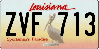 LA license plate ZVF713