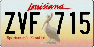 LA license plate ZVF715