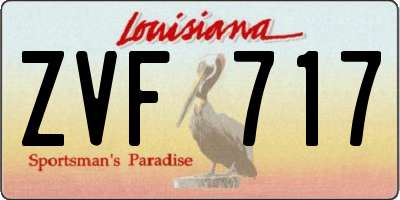 LA license plate ZVF717
