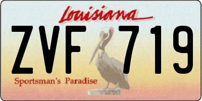 LA license plate ZVF719