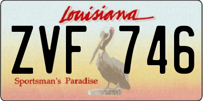 LA license plate ZVF746