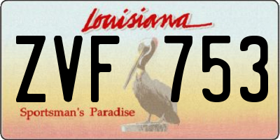 LA license plate ZVF753