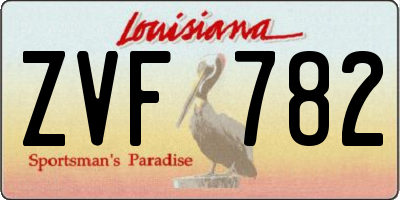 LA license plate ZVF782