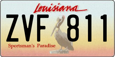 LA license plate ZVF811