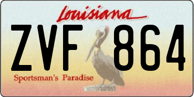 LA license plate ZVF864