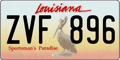 LA license plate ZVF896