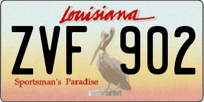 LA license plate ZVF902