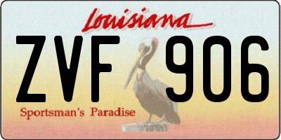 LA license plate ZVF906