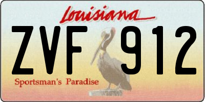 LA license plate ZVF912