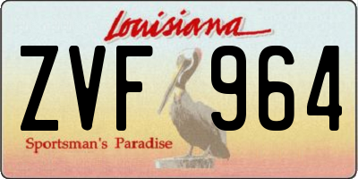 LA license plate ZVF964