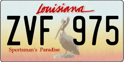 LA license plate ZVF975