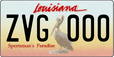 LA license plate ZVG000