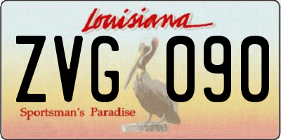 LA license plate ZVG090