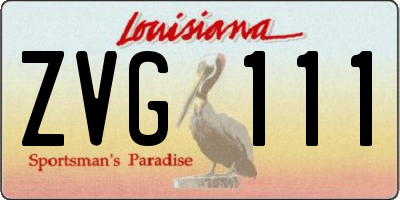 LA license plate ZVG111