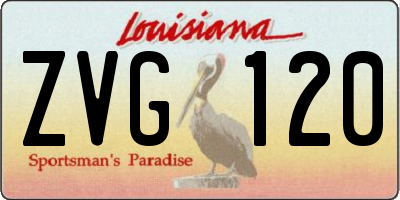LA license plate ZVG120