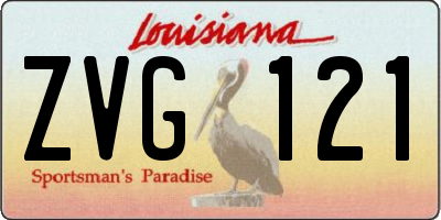 LA license plate ZVG121