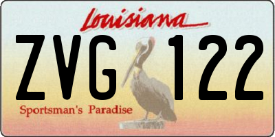 LA license plate ZVG122