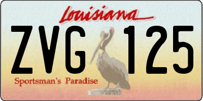LA license plate ZVG125