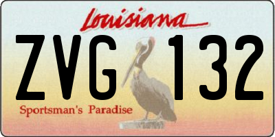 LA license plate ZVG132