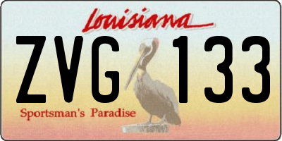 LA license plate ZVG133