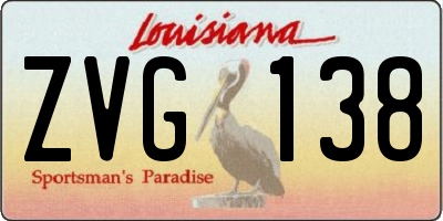 LA license plate ZVG138