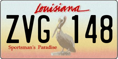 LA license plate ZVG148