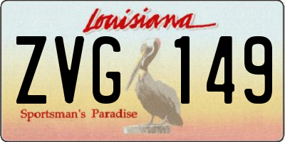 LA license plate ZVG149