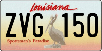 LA license plate ZVG150