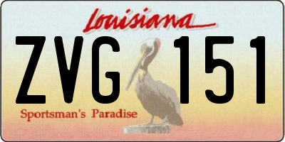 LA license plate ZVG151