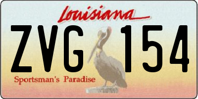 LA license plate ZVG154