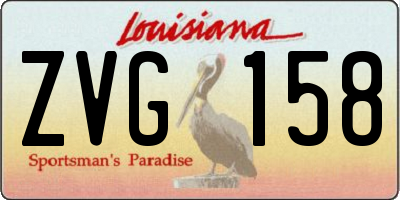 LA license plate ZVG158