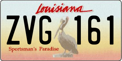LA license plate ZVG161