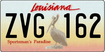 LA license plate ZVG162