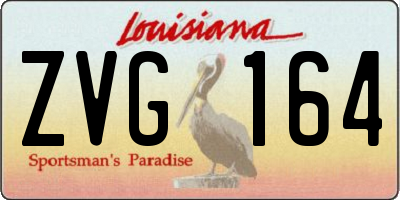 LA license plate ZVG164