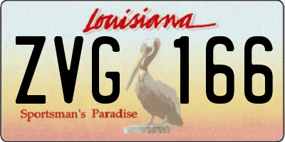 LA license plate ZVG166