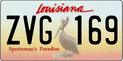 LA license plate ZVG169