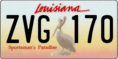 LA license plate ZVG170