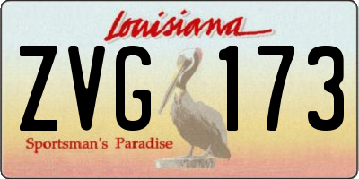 LA license plate ZVG173