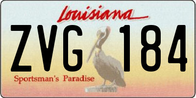 LA license plate ZVG184