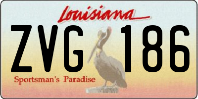 LA license plate ZVG186