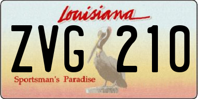 LA license plate ZVG210