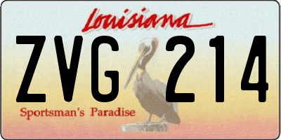 LA license plate ZVG214