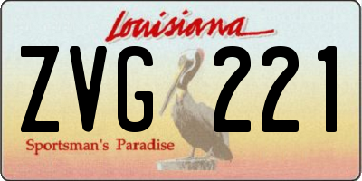 LA license plate ZVG221