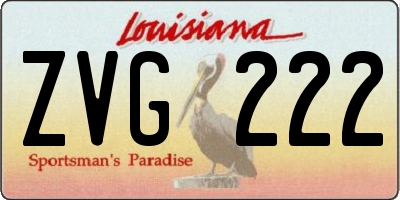 LA license plate ZVG222