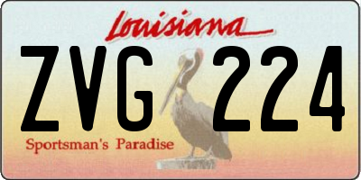 LA license plate ZVG224