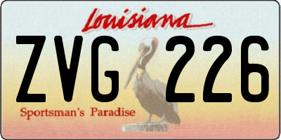 LA license plate ZVG226