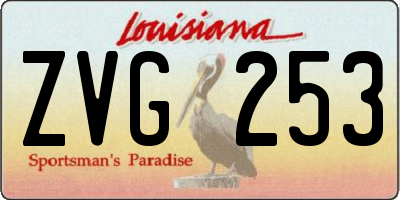 LA license plate ZVG253